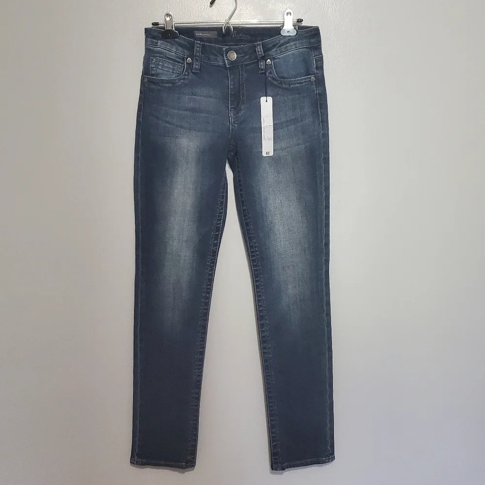 NWT Kut from the Kloth Stevie Straight Leg Womens Blue Jeans Size 2 - Picture 1 of 10